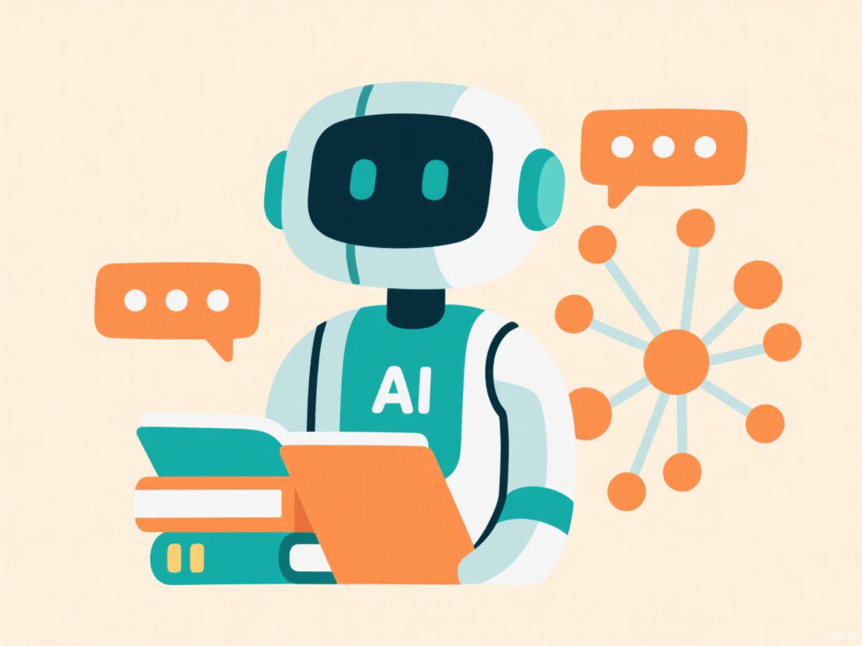 AI 智能客服与知识库示意图